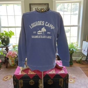 Ladies Lourdes Camp blue sweatshirt
